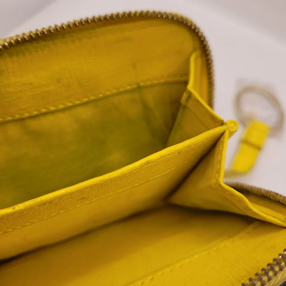 Furla Yellow Leather Wallet Vibrant Smooth Finish